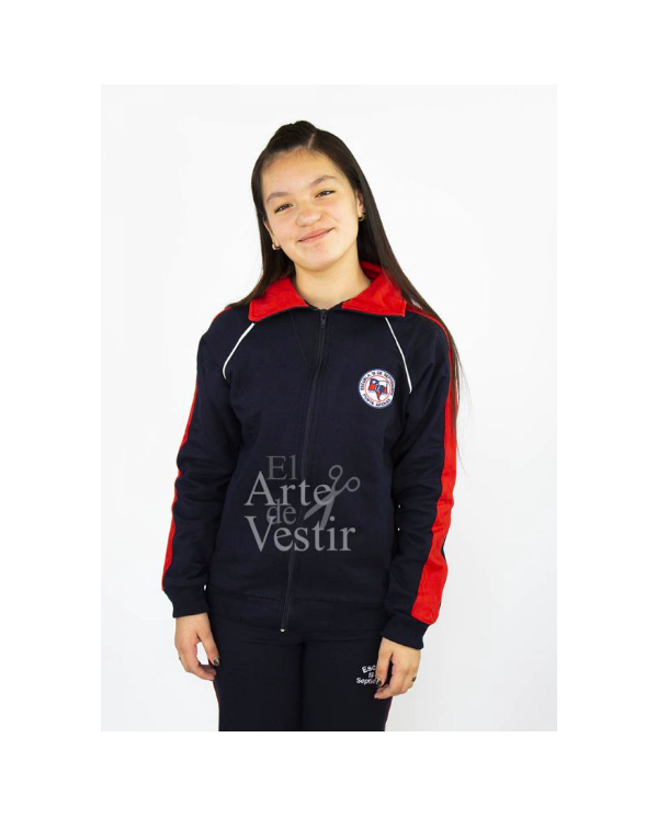 POLERÓN 18 SEPTIEMBRE MUJER ALGODON AZUL