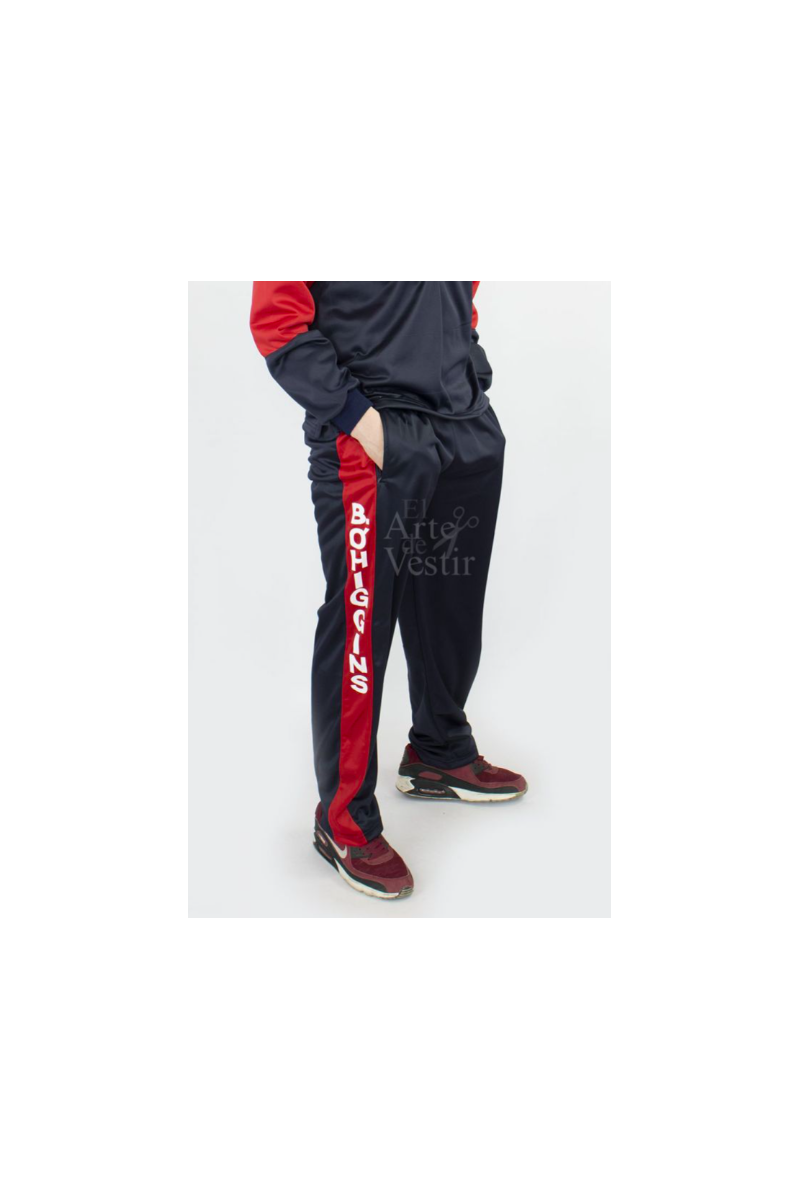 PANTALÓN BUZO HOMBRE/UNISEX AZUL/ROJO BERNARDO O'HIGGINS P.A