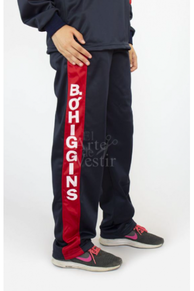 PANTALÓN BUZO MUJER AZUL/ROJO BERNARDO O'HIGGINS P.A