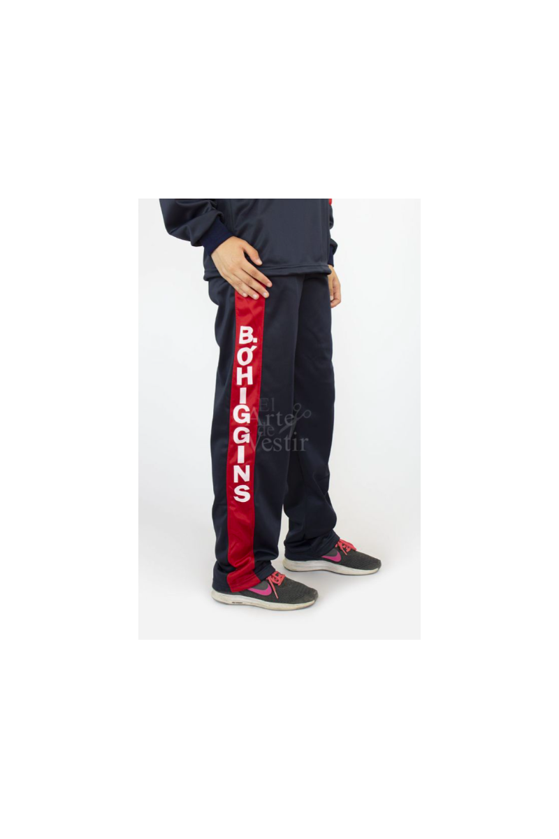 PANTALÓN BUZO MUJER AZUL/ROJO BERNARDO O'HIGGINS P.A