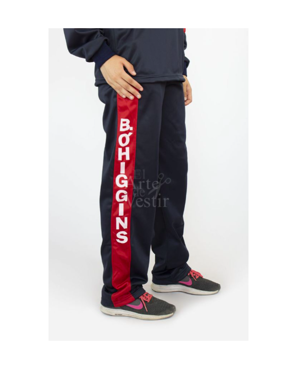 PANTALÓN BUZO MUJER AZUL/ROJO BERNARDO O'HIGGINS P.A