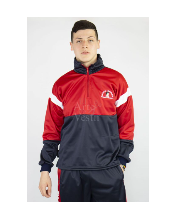 POLERÓN BUZO HOMBRE AZUL/ROJO BERNARDO O'HIGGINS P.A