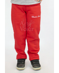 PANTALÓN BUZO CH. DARWIN HOMBRE/UNISEX ROJO