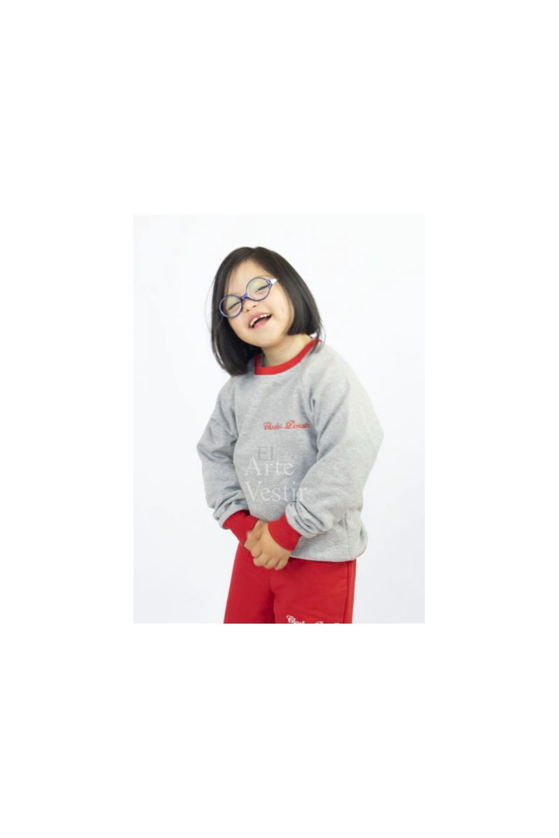 POLERÓN CH. DARWIN MUJER GRIS/ROJO POLERÓN CH. DARWIN MUJER GRIS/ROJO