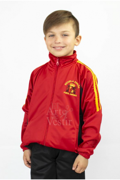 POLERÓN BUZO UNISEX ROJO/NEGRO ESPAÑA