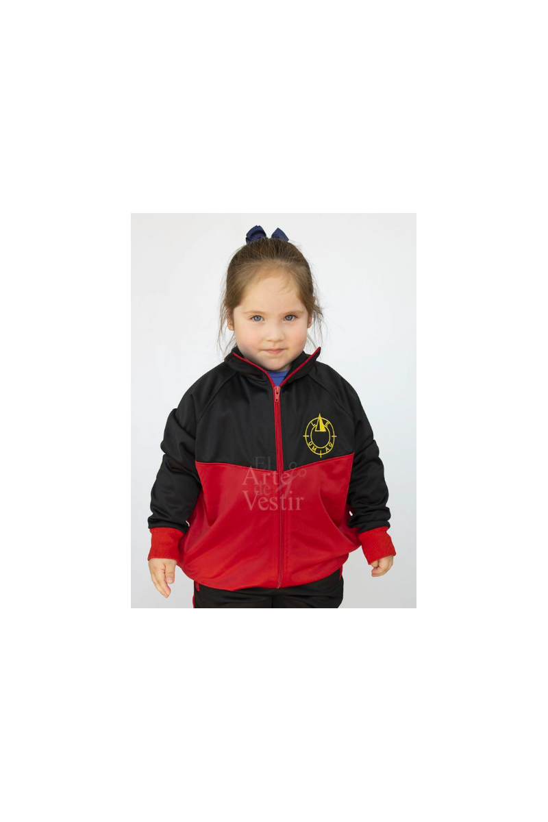 POLERÓN BUZO MUJER NEGRO/ROJO EXPERIMENTAL