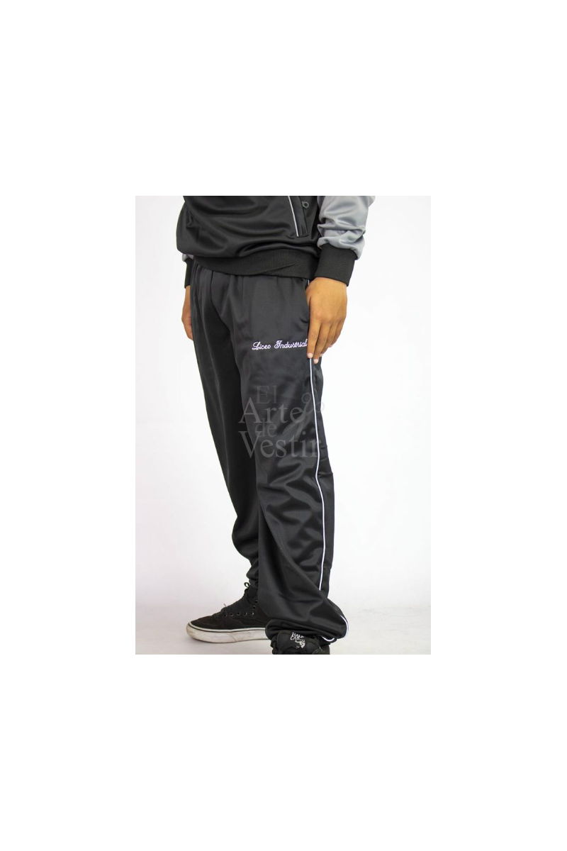 PANTALÓN BUZO HOMBRE NEGRO INDUSTRIAL