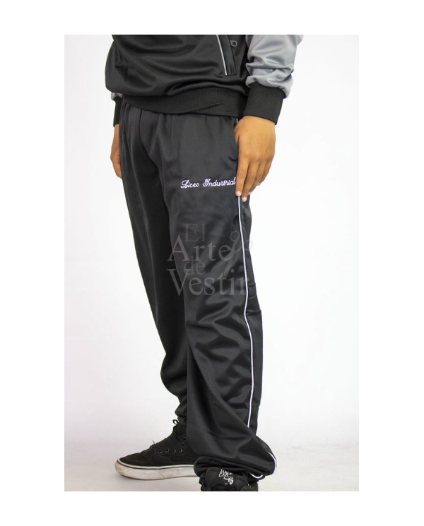 PANTALÓN BUZO HOMBRE/UNISEX NEGRO INDUSTRIAL