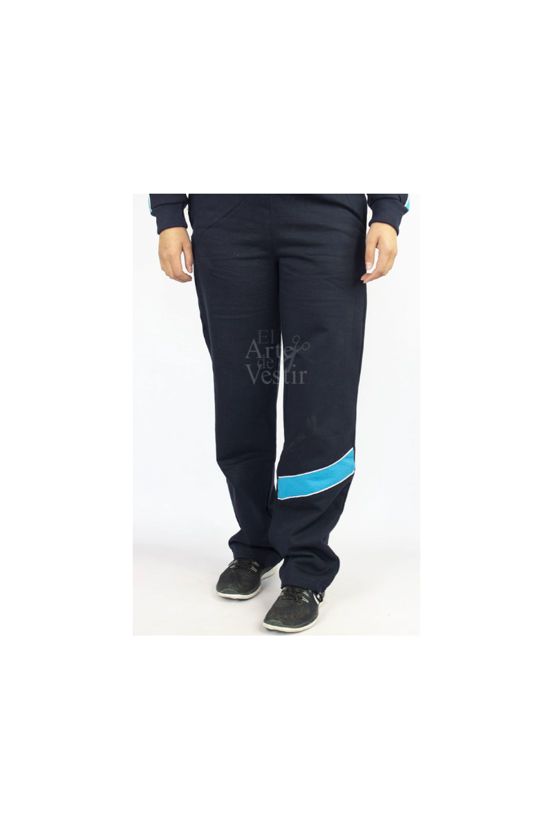 PANTALÓN BUZO INSAFA MUJER AZUL/TURQ
