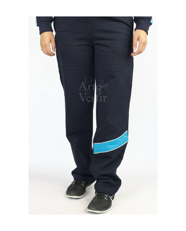 PANTALÓN BUZO MUJER AZUL/TURQ INSAFA