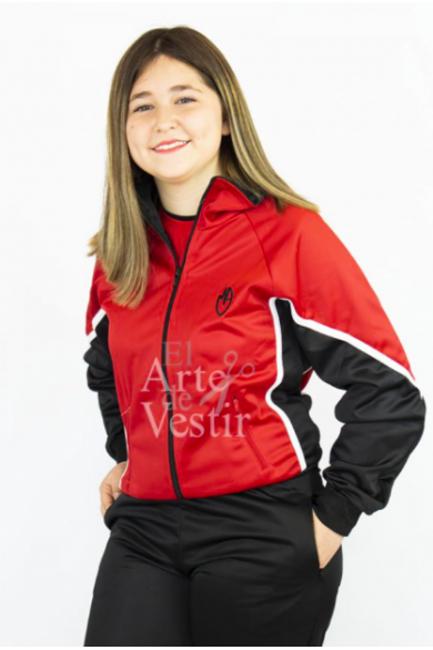 POLERÓN M. AUXILIADORA MUJER ROJO/NEGRO PTA ARENAS