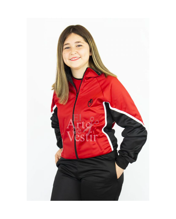 POLERÓN BUZO MUJER ROJO/NEGRO MARIA AUXILIADORA P.A