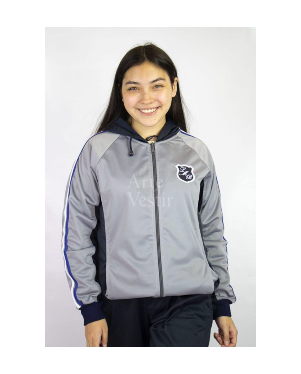 POLERÓN BUZO MUJER GRIS/AZUL MARIA BEHETY