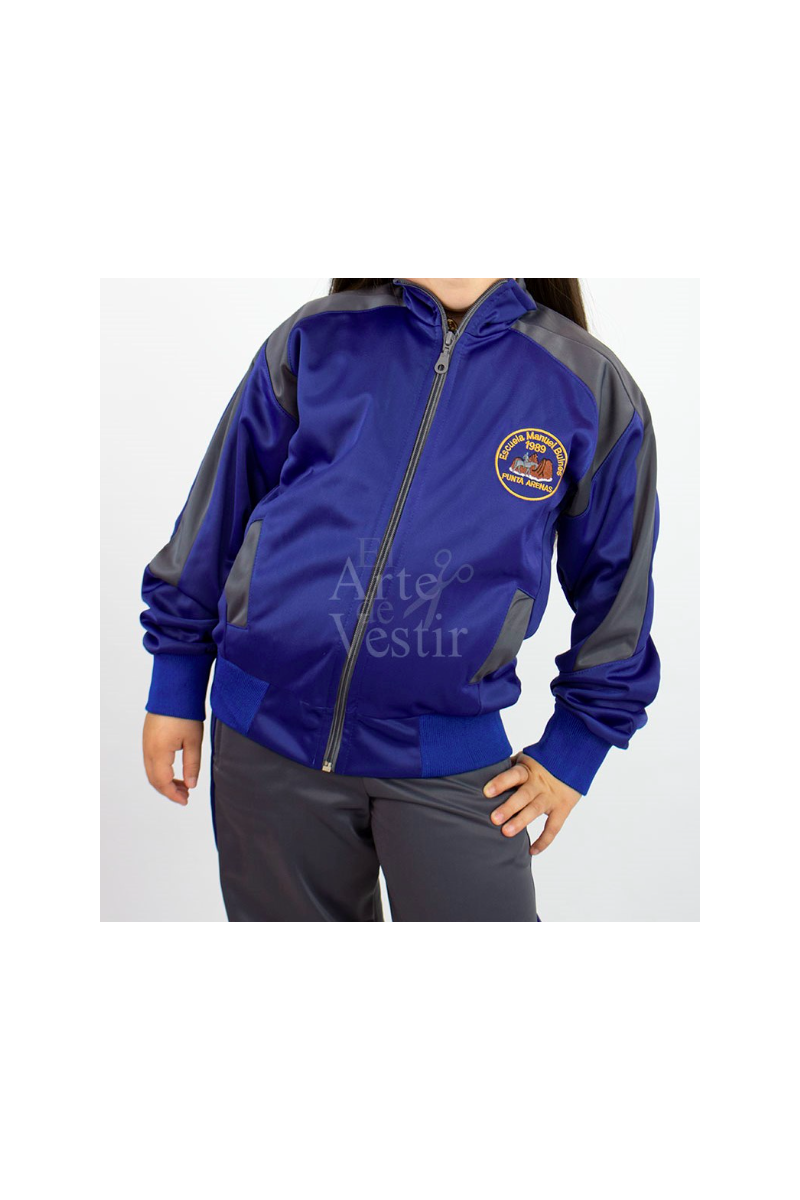 POLERÓN BUZO HOMBRE/UNISEX AZULINO/GRIS MANUEL BULNES