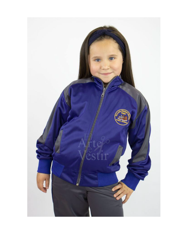 POLERÓN BUZO MUJER AZULINO/GRIS MANUEL BULNES