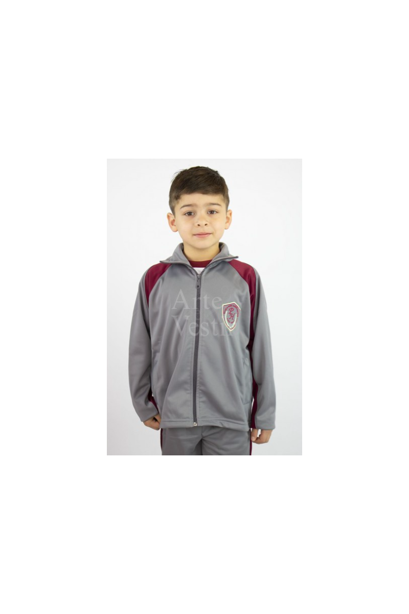 POLERÓN P.A. HURTADO HOMBRE/UNISEX GRIS/BURDEO