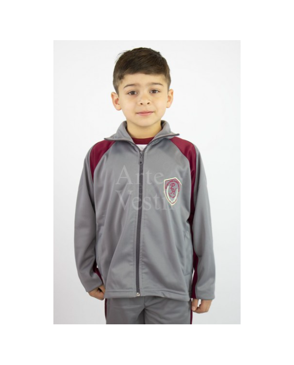 POLERÓN BUZO HOMBRE/UNISEX GRIS/BURDEO PADRE ALBERTO HURTADO