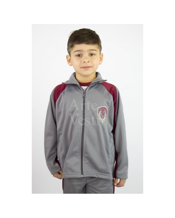 POLERÓN P.A. HURTADO HOMBRE/UNISEX GRIS/BURDEO