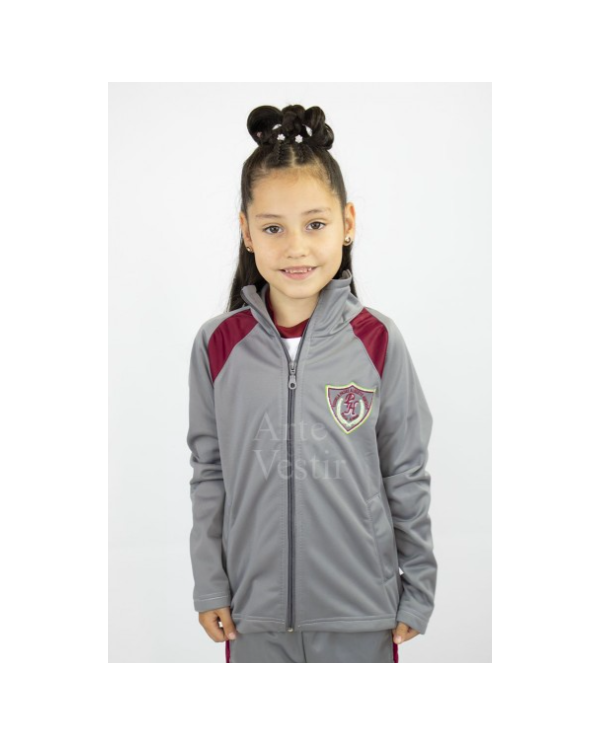 POLERÓN BUZO MUJER GRIS/BURDEO PADRE ALBERTO HURTADO