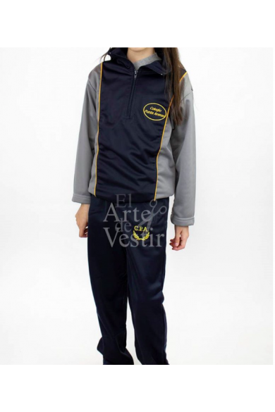 POLERÓN BUZO HOMBRE/UNISEX AZUL/GRIS PUNTA ARENAS