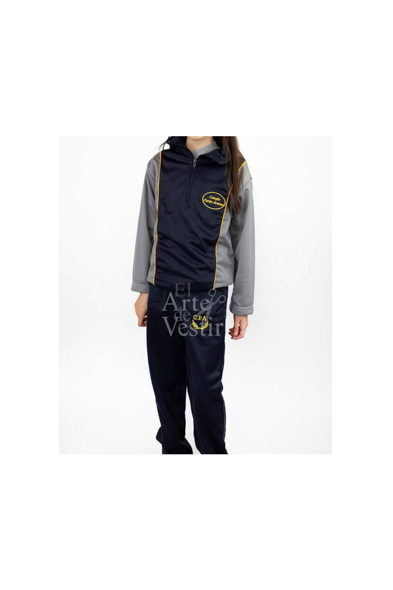 POLERÓN BUZO HOMBRE/UNISEX AZUL/GRIS PUNTA ARENAS