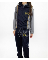 POLERÓN BUZO MUJER AZUL/GRIS PUNTA ARENAS