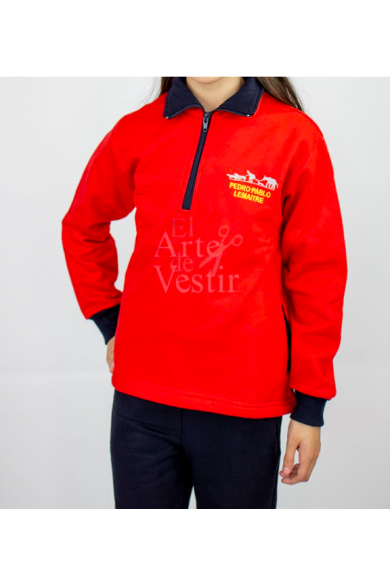 POLERÓN BUZO UNISEX ROJO PEDRO PABLO LEMAITRE