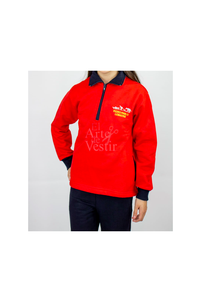 POLERÓN BUZO UNISEX ROJO PEDRO PABLO LEMAITRE