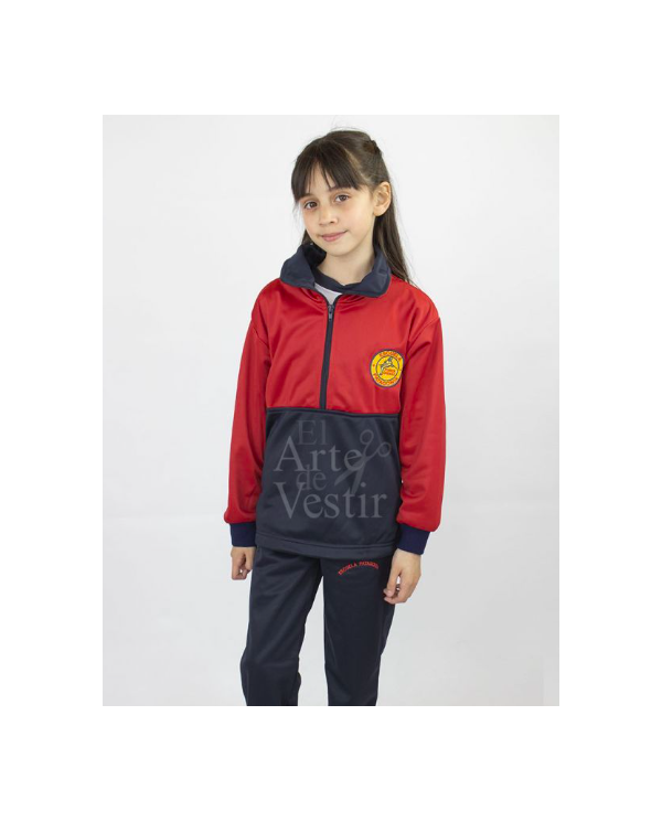 POLERÓN BUZO MUJER AZUL/ROJO PATAGONIA