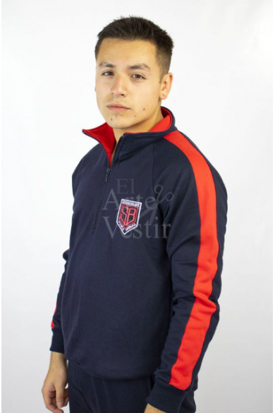 POLERÓN BUZO HOMBRE AZUL/ROJO SARA BRAUN