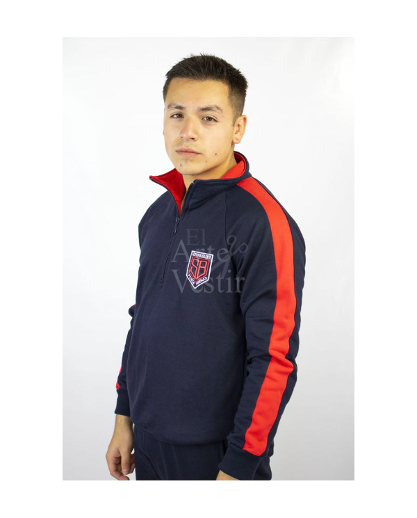 POLERÓN BUZO HOMBRE AZUL/ROJO SARA BRAUN