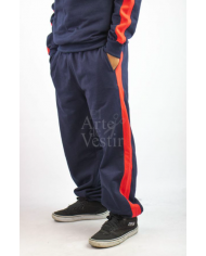 PANTALÓN BUZO SARA BRAUN MUJER AZUL/ROJO