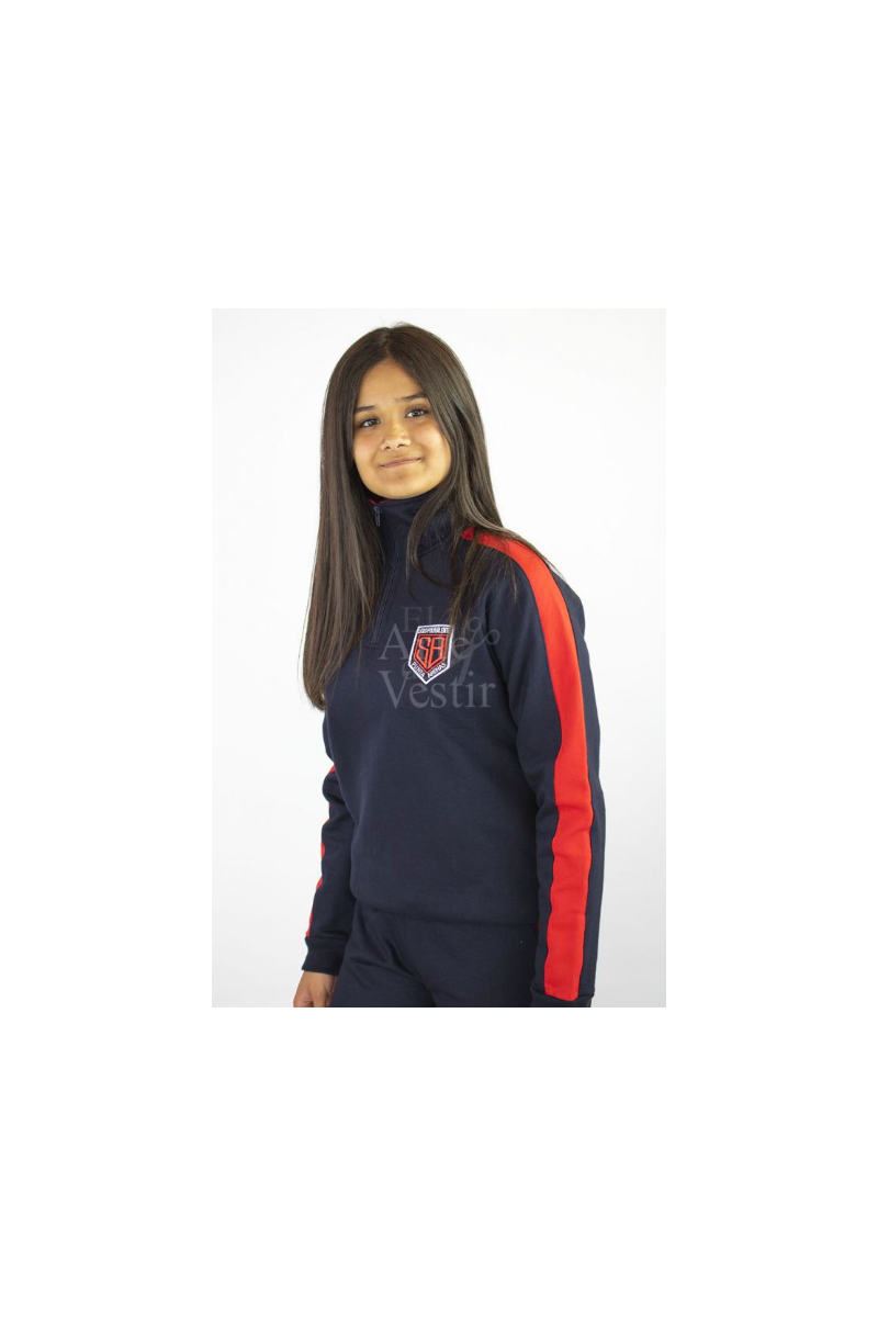 POLERÓN SARA BRAUN MUJER AZUL/ROJO POLERÓN SARA BRAUN MUJER AZUL/ROJO