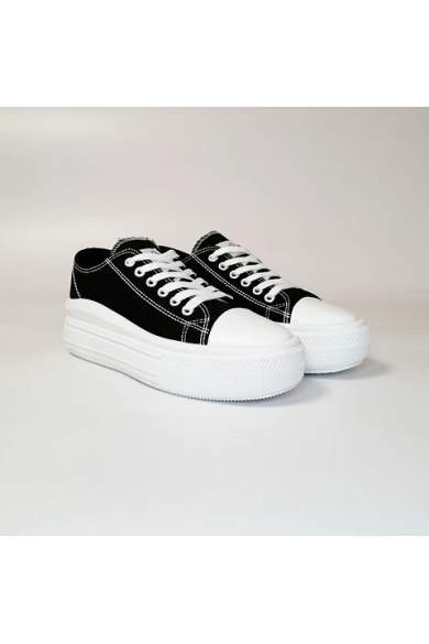 ZAPATILLA MARÍA PÍA MUJER FRAN LOW NEGRO