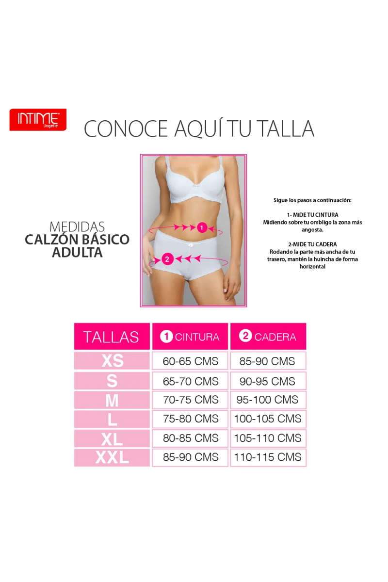 CUADRO (2) INTIME MUJER MAXI LISO NEGRO/BLANCO