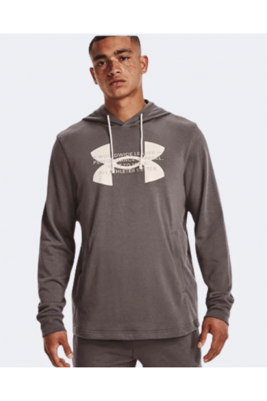 POLERÓN UNDER ARMOUR RIVAL TERRY LOGO CAFÉ