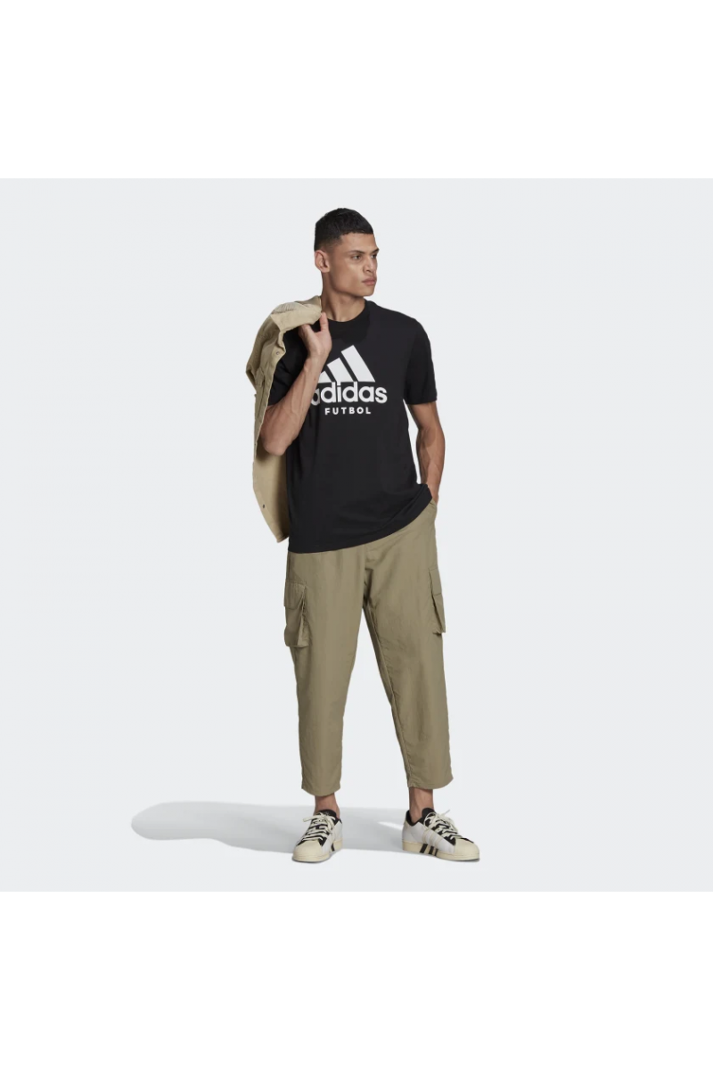 POLERA ADIDAS HOMBRE FUTBOL LOGO NEGRO