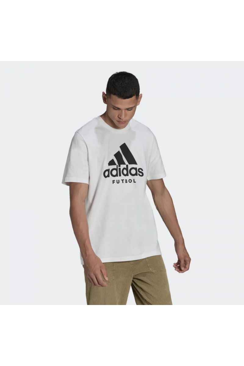 POLERA ADIDAS HOMBRE FUTBOL BLANCO