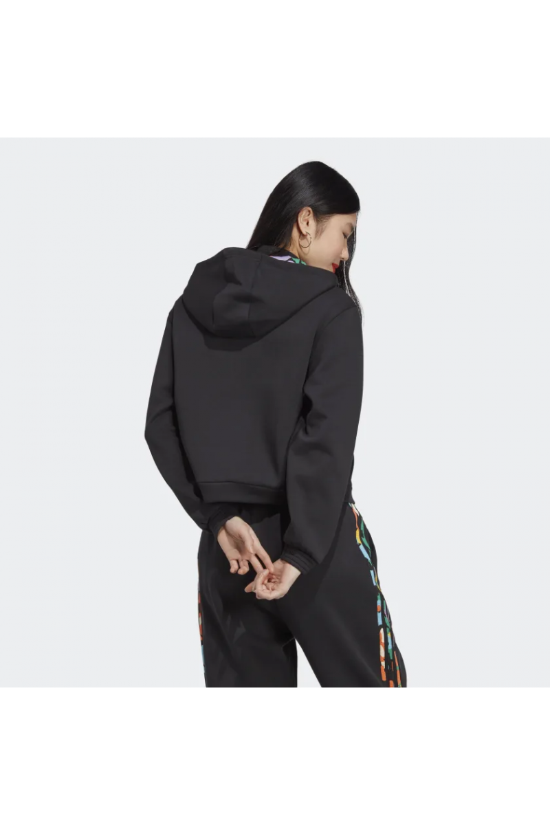 POLERÓN ADIDAS MUJER ESTAMPADO NEGRO POLERÓN ADIDAS MUJER ESTAMPADO NEGRO