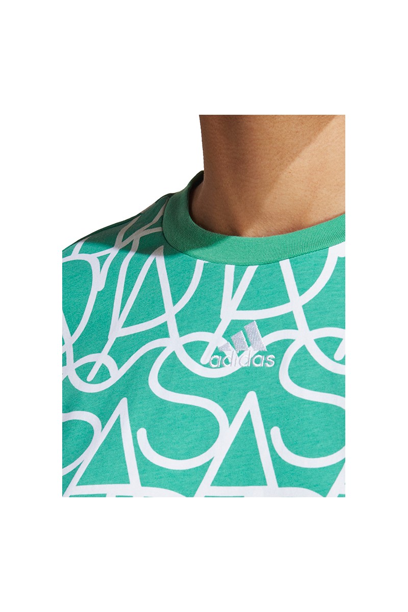 POLERA ADIDAS MUJER ESTAMPADA VERDE