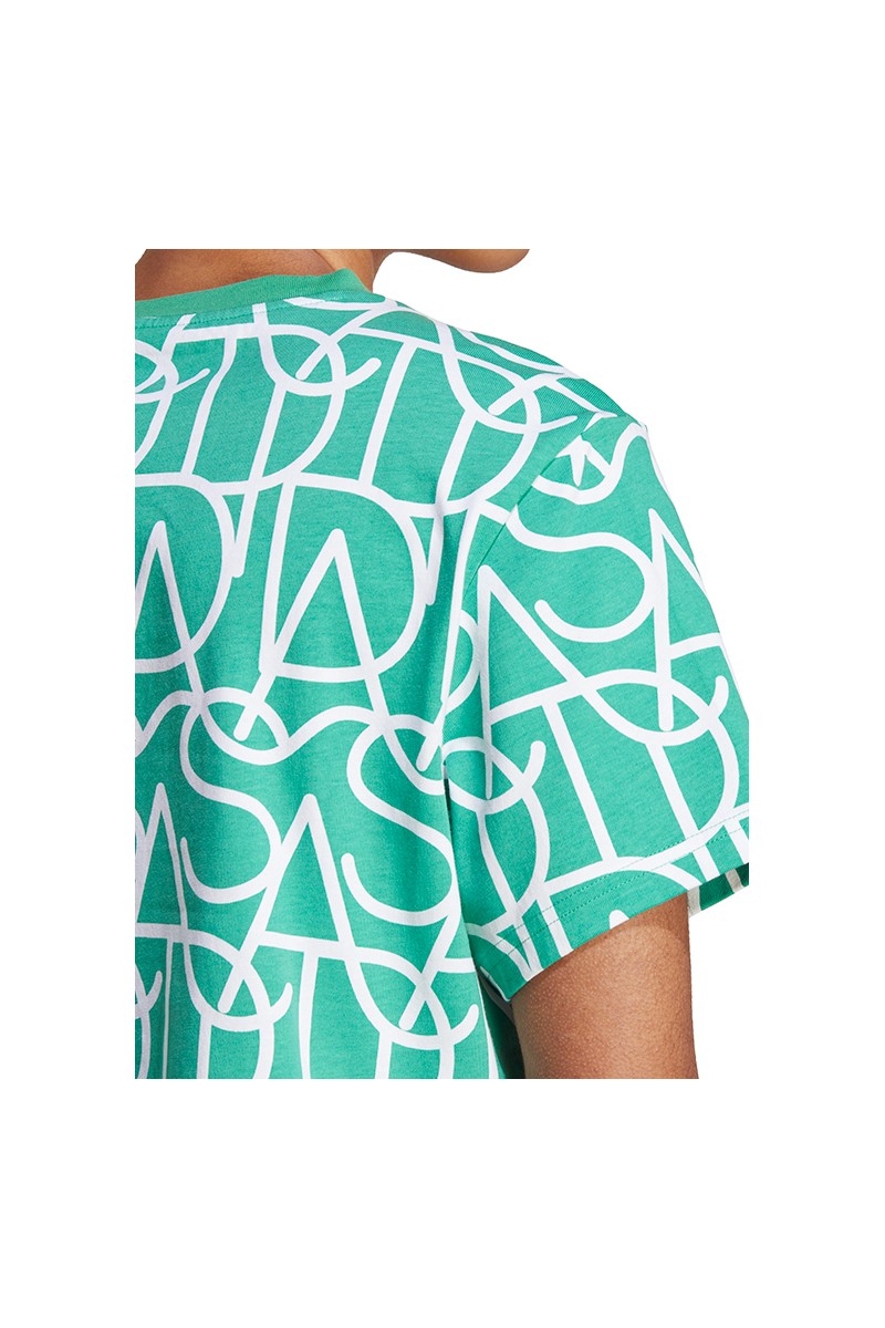 POLERA ADIDAS MUJER ESTAMPADA VERDE