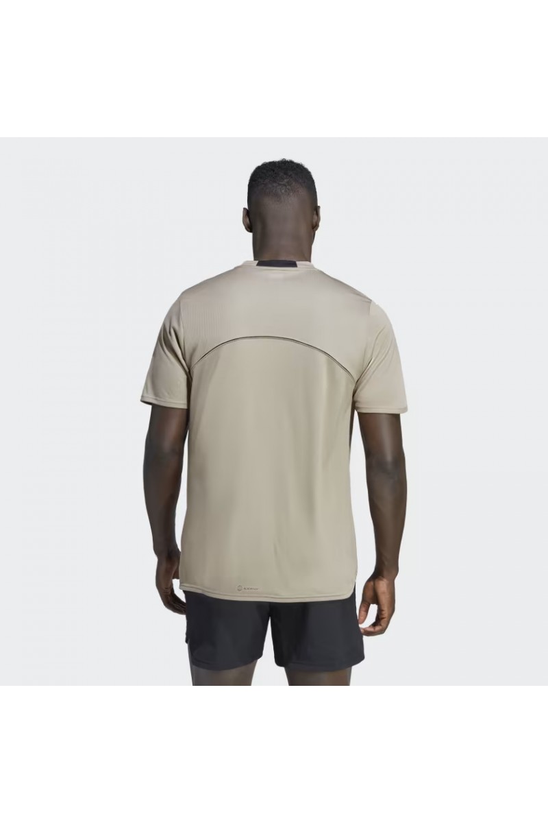 POLERA ADIDAS HOMBRE DESIGNED FOR MOVEMENT HIIT BEIGE