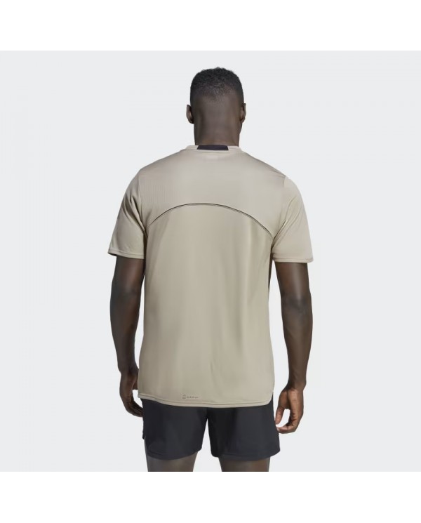 POLERA ADIDAS HOMBRE DESIGNED FOR MOVEMENT HIIT BEIGE