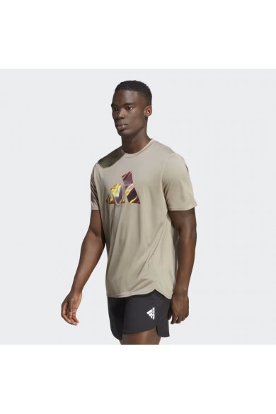POLERA ADIDAS HOMBRE DESIGNED FOR MOVEMENT HIIT BEIGE