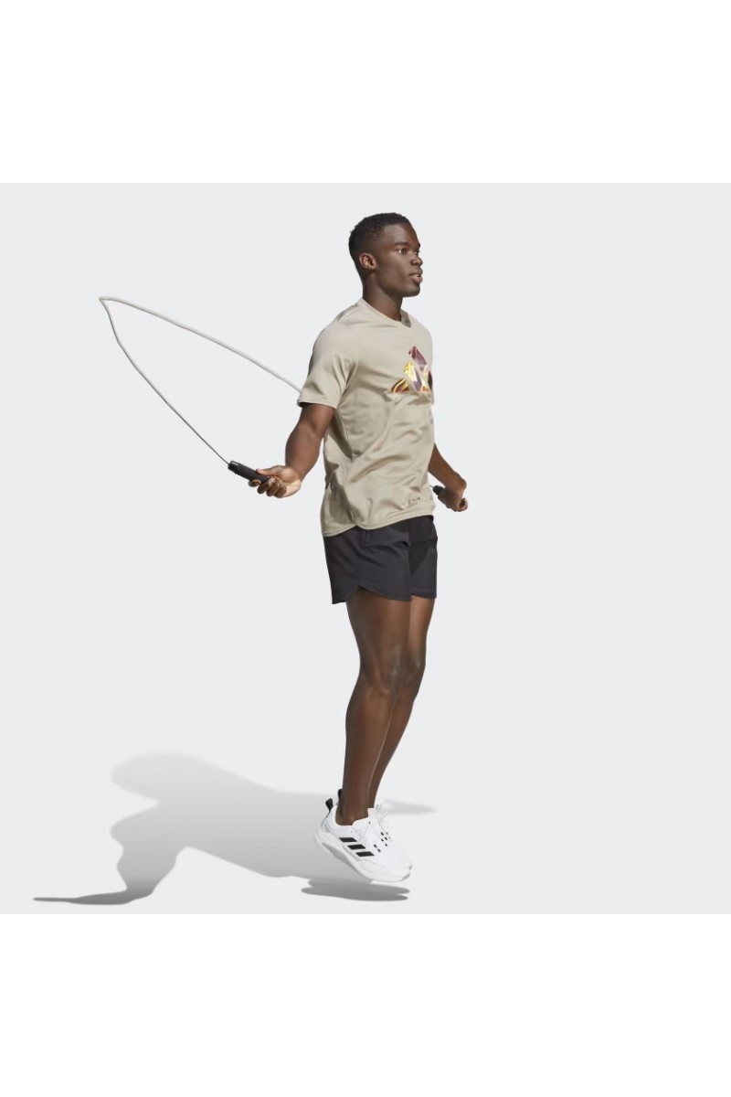 POLERA ADIDAS HOMBRE DESIGNED FOR MOVEMENT HIIT BEIGE