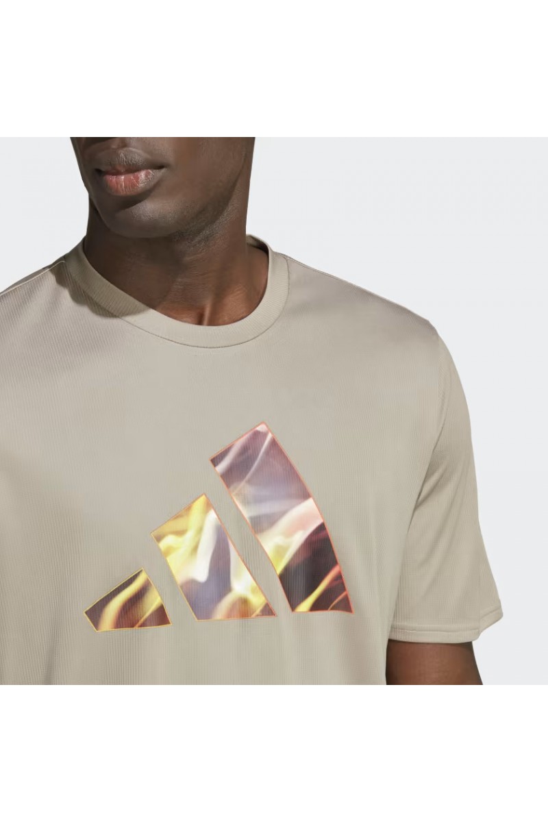 POLERA ADIDAS HOMBRE DESIGNED FOR MOVEMENT HIIT BEIGE