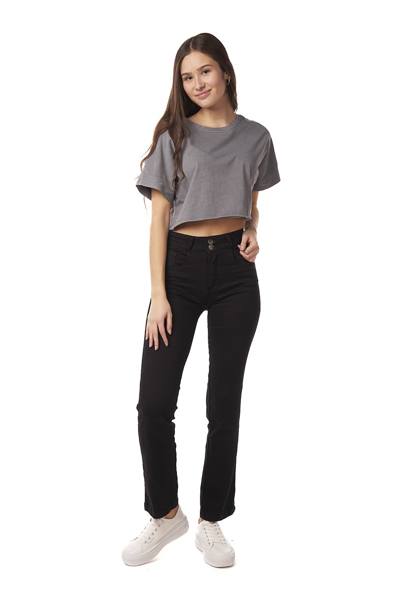 JEANS ARYA MUJER ETEL STRAIGHT NEGRO