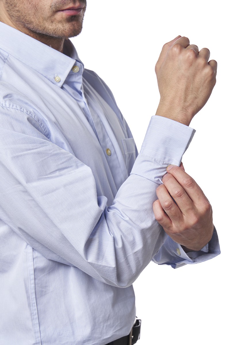 CAMISA MONTESOLA HOMBRE RAUL STRIPE CELESTE