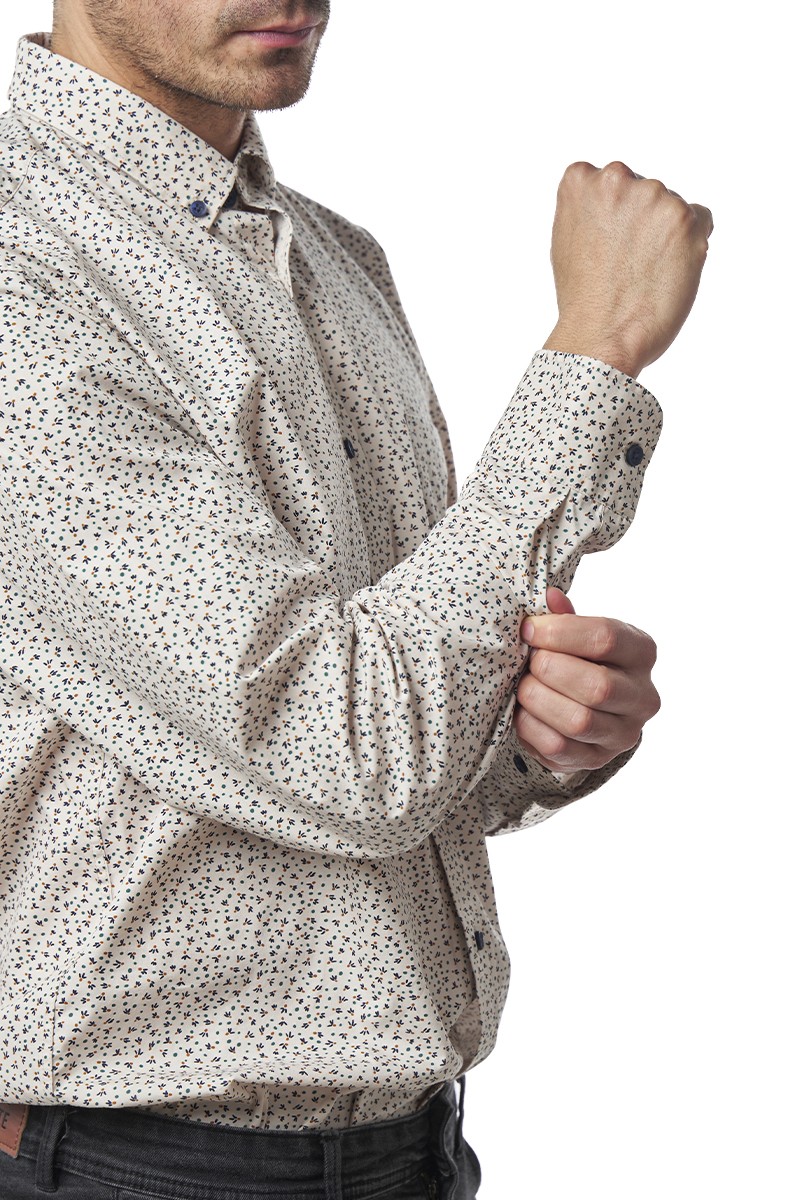 CAMISA MONTESOLA HOMBRE RENE PRINT BLANCO