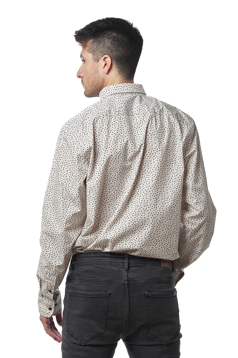 CAMISA MONTESOLA HOMBRE RENE PRINT BLANCO